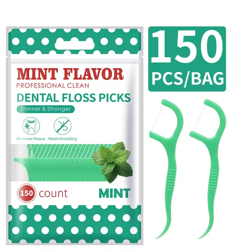 Bâtonnets de fil dentaire à la menthe