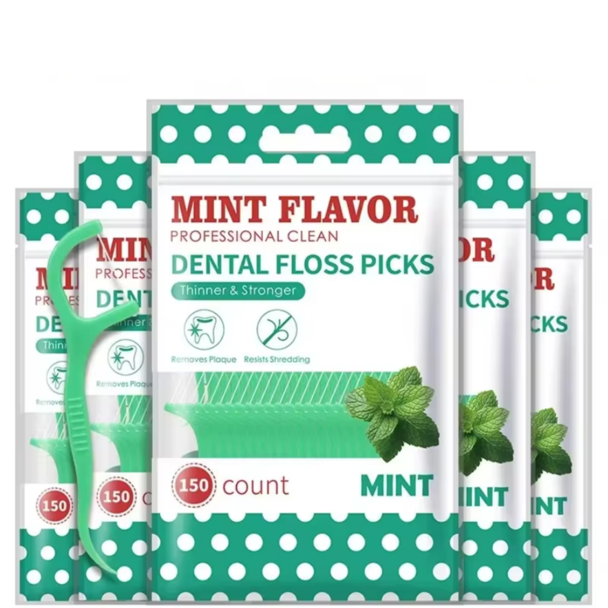 Bâtonnets de fil dentaire à la menthe